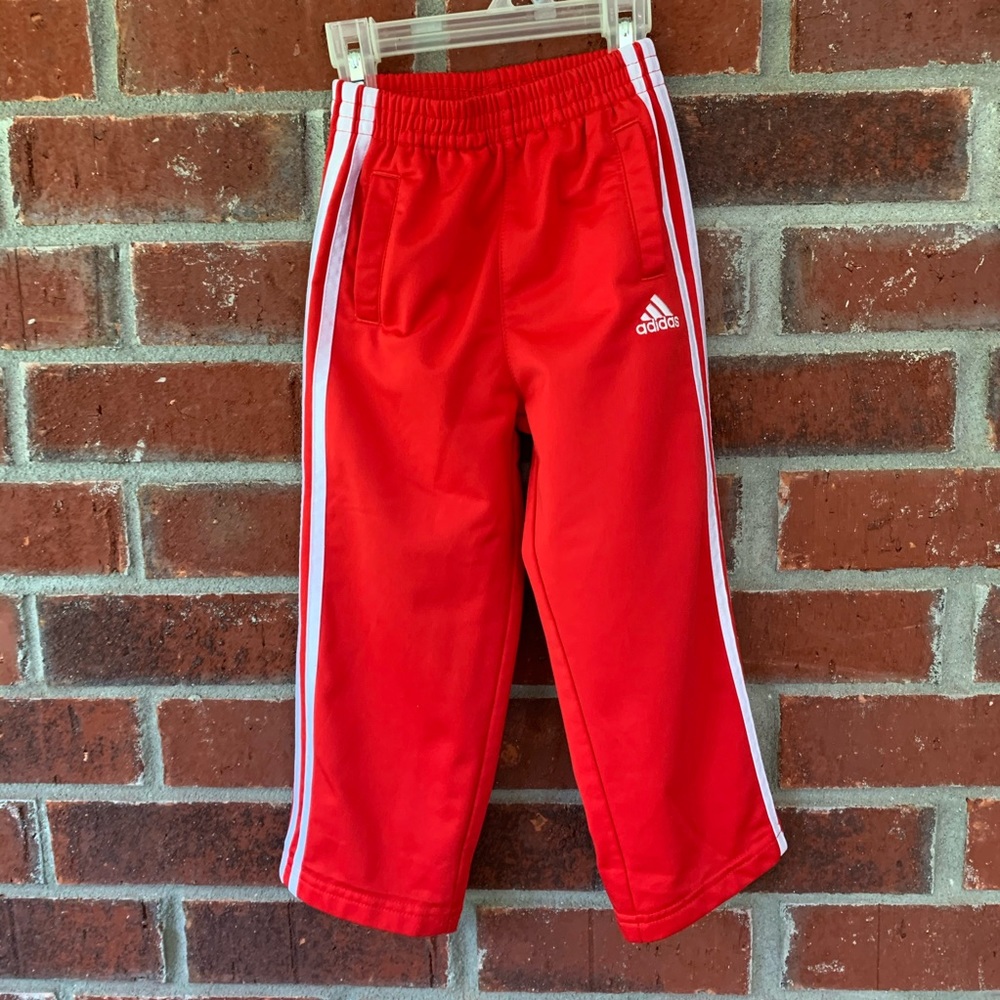 5/$15 Toddler Boy Girl Adidas Red Track Sweatpants